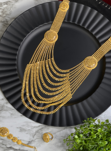 21k Indian Long necklace Set