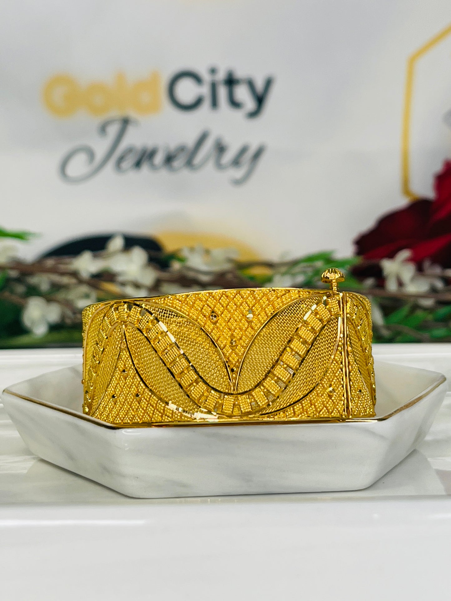 21k Indian Style Bangle Bracelet