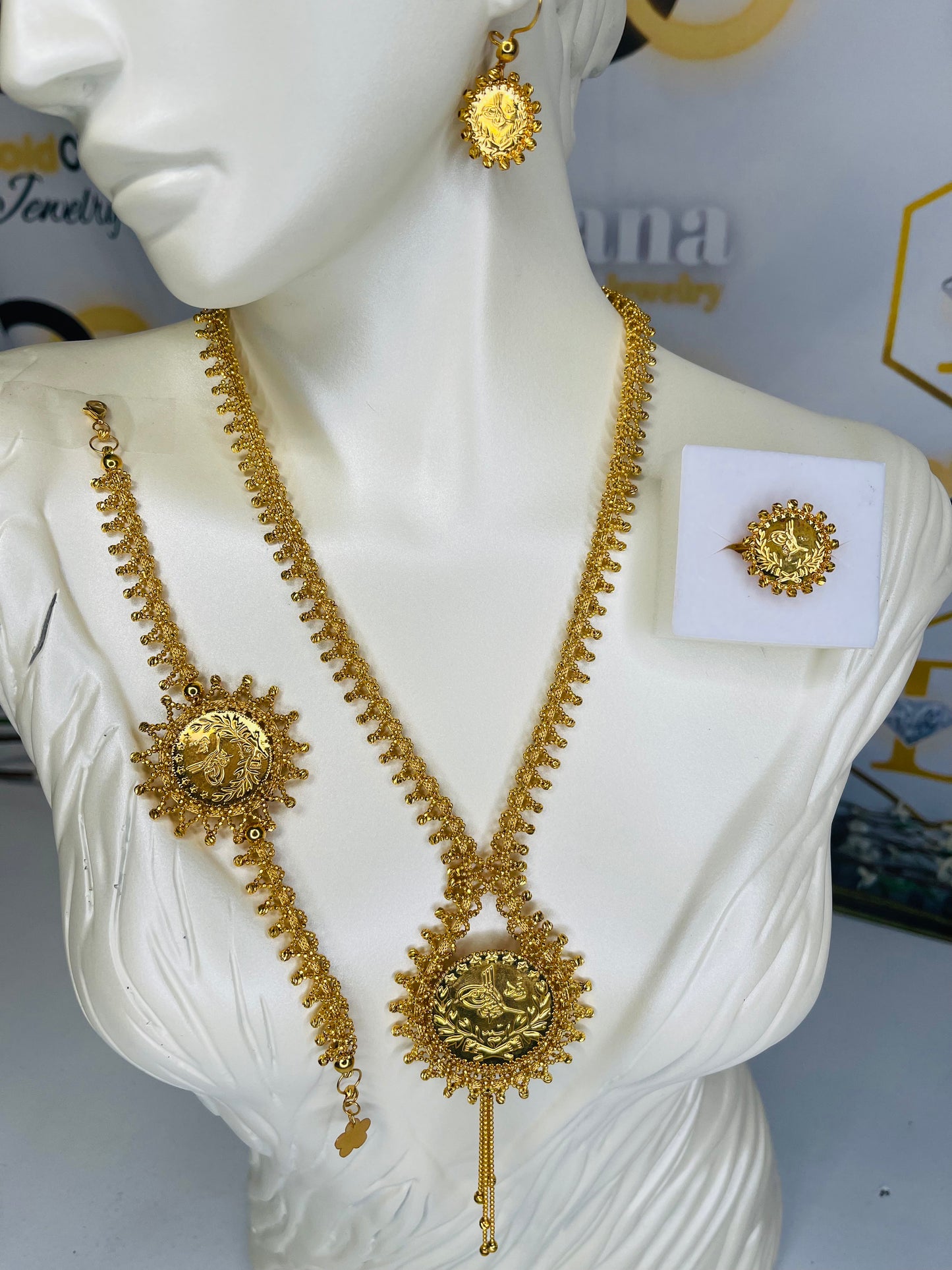 Turkish Gold Set 21k Turkish Necklace Set – Gold City